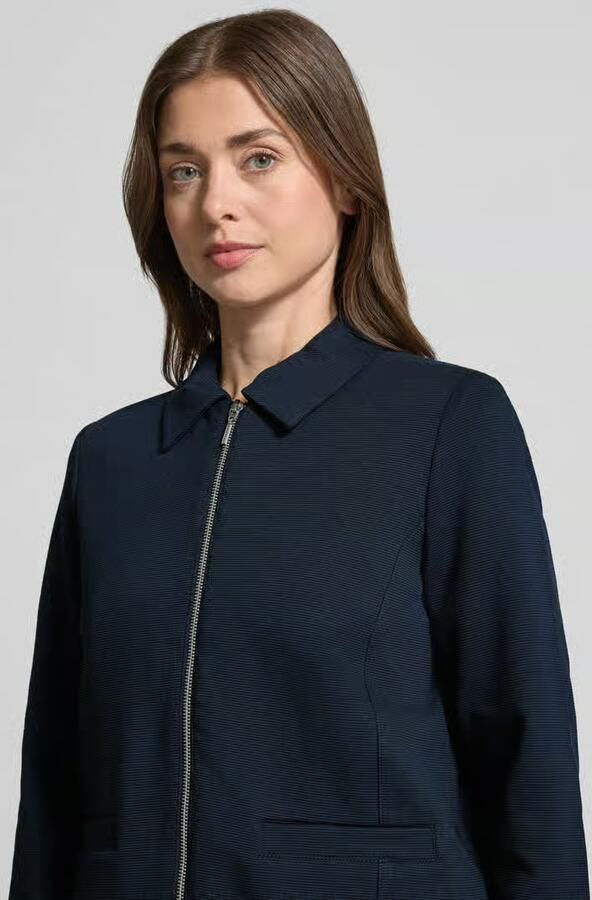Tom Tailor regular fit korte blazer van katoenmix
