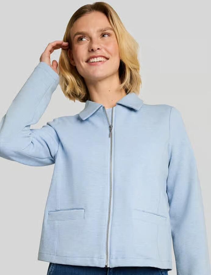 Tom Tailor Regular fit korte blazer van katoenmix
