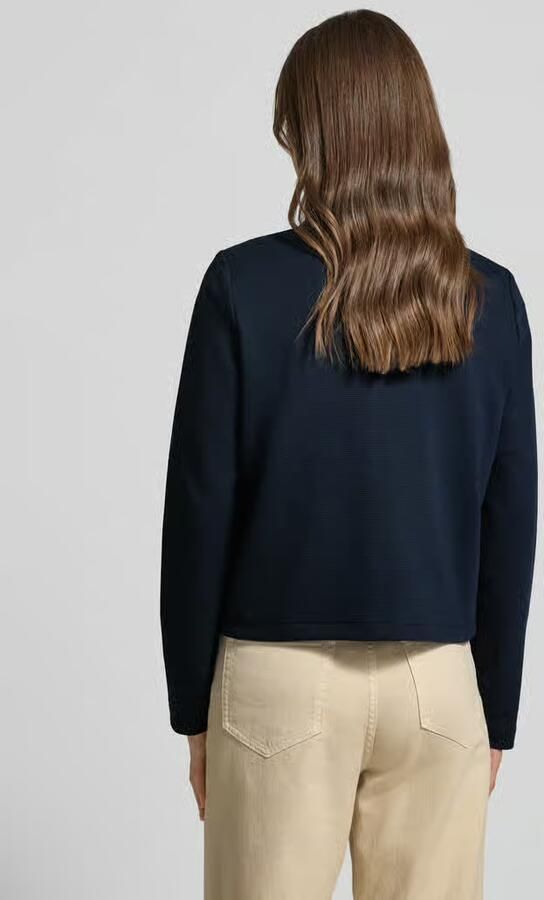Tom Tailor regular fit korte blazer van katoenmix