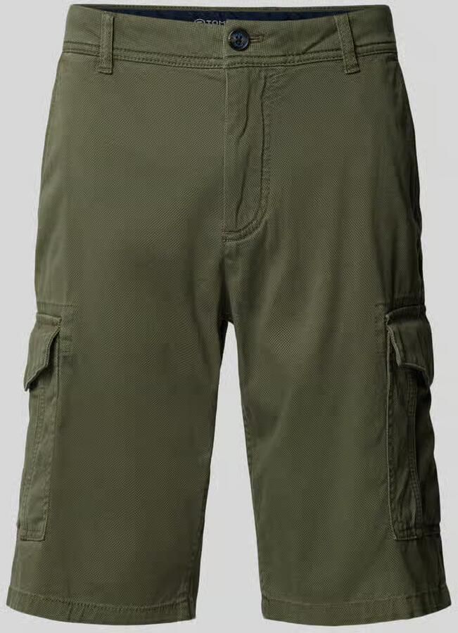 Tom Tailor Regular fit korte cargobroek met cargozakken
