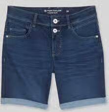 Tom Tailor regular fit korte jeans met knoopdetail