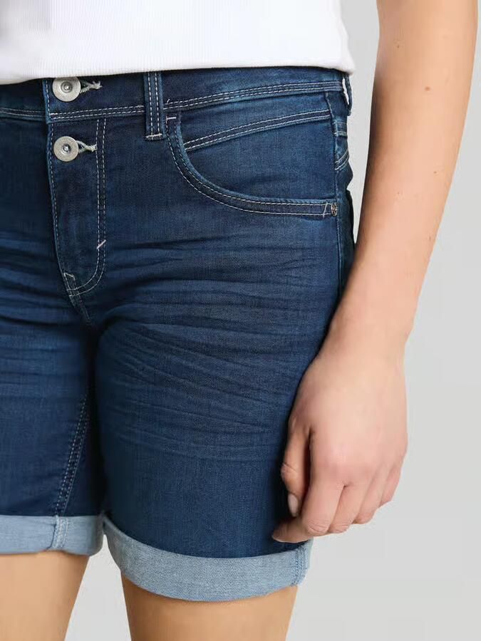 Tom Tailor regular fit korte jeans met knoopdetail - Foto 2