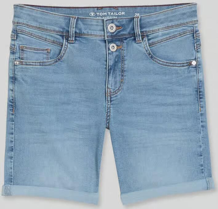 Tom Tailor regular fit korte jeans met knoopdetail - Foto 2