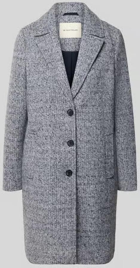 Tom Tailor Regular fit lange jas met reverskraag