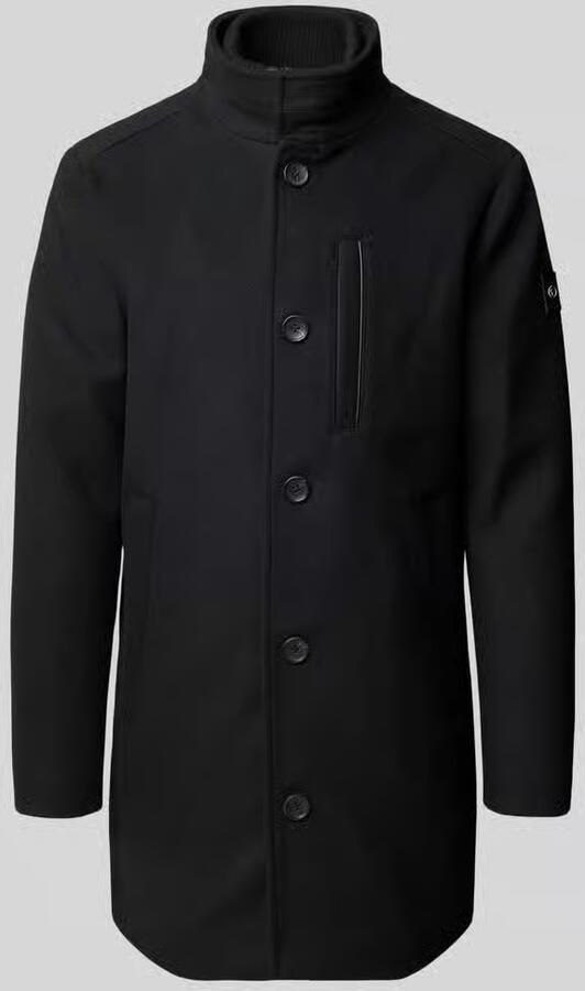 Tom Tailor Regular fit lange wollen jas met opstaande kraag - Foto 6