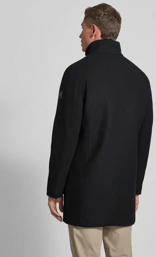 Tom Tailor Regular fit lange wollen jas met opstaande kraag - Foto 4