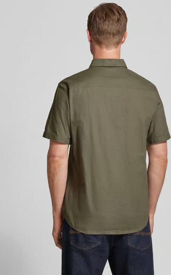 Tom Tailor Regular fit linnen overhemd met korte mouwen