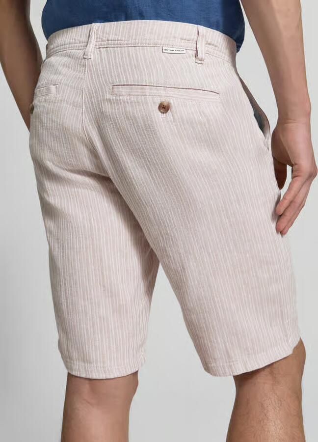 Tom Tailor regular fit linnen short van mix van katoen en linnen
