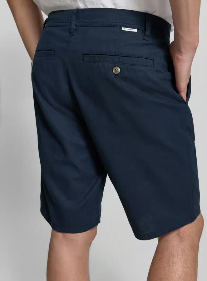 Tom Tailor regular fit linnen short van mix van katoen en linnen