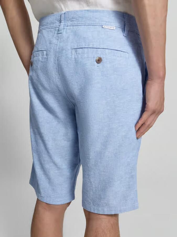 Tom Tailor regular fit linnen short van mix van katoen en linnen