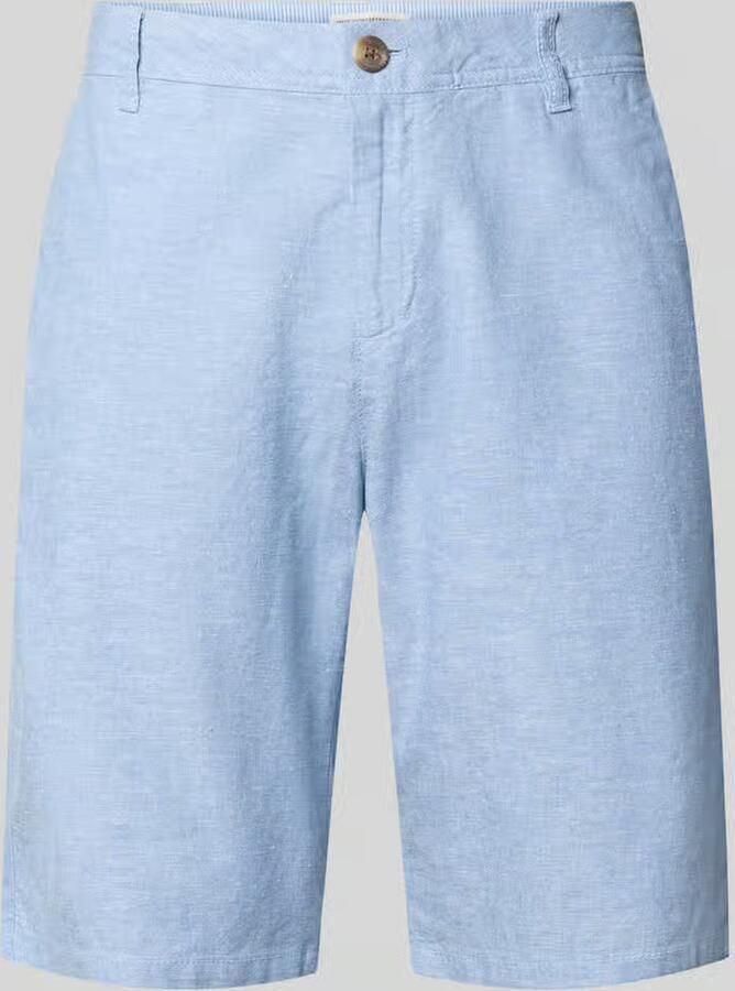 Tom Tailor regular fit linnen short van mix van katoen en linnen - Foto 2