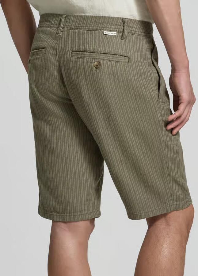 Tom Tailor regular fit linnen short van mix van katoen en linnen
