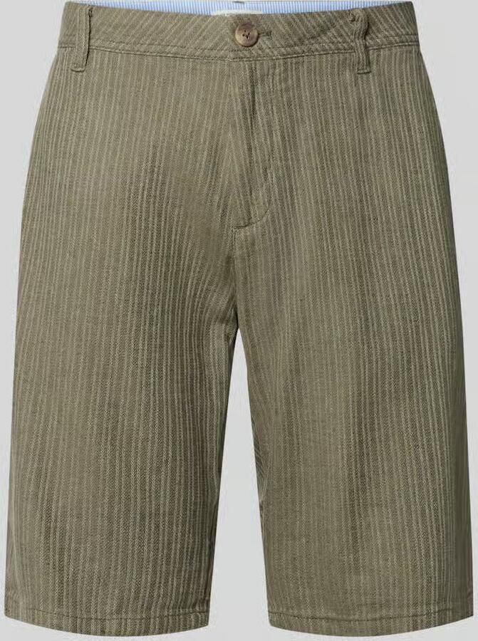 Tom Tailor regular fit linnen short van mix van katoen en linnen - Foto 2