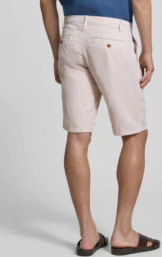 Tom Tailor regular fit linnen short van mix van katoen en linnen - Foto 3
