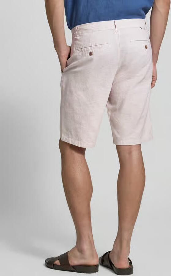 Tom Tailor regular fit linnen short van mix van katoen en linnen