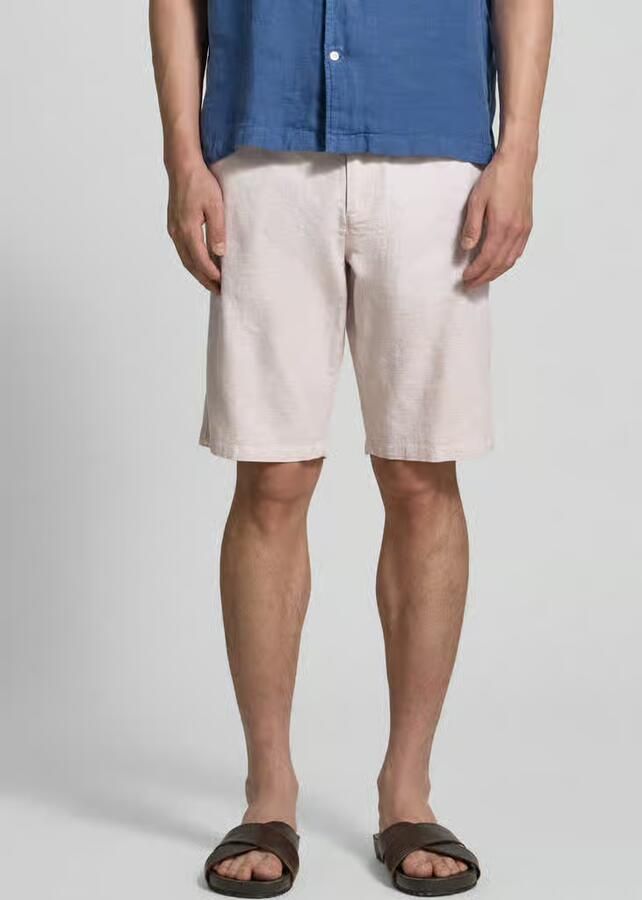 Tom Tailor regular fit linnen short van mix van katoen en linnen - Foto 3
