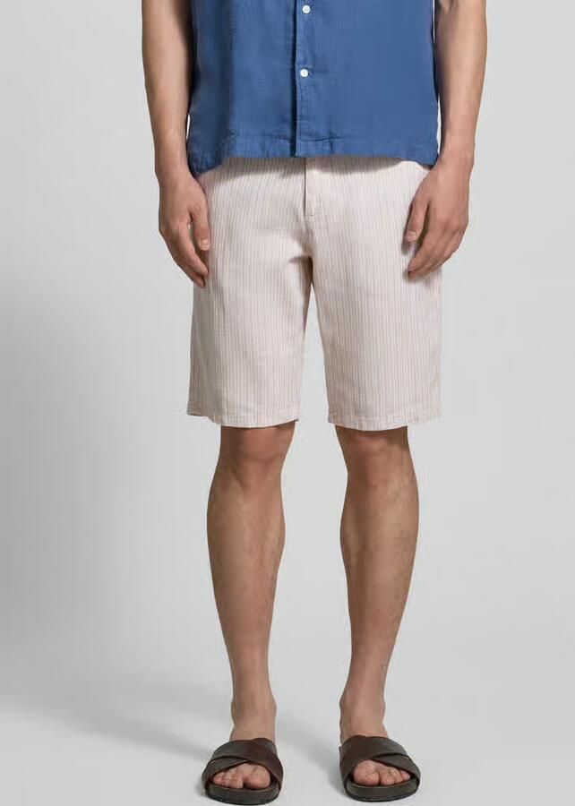 Tom Tailor regular fit linnen short van mix van katoen en linnen - Foto 2