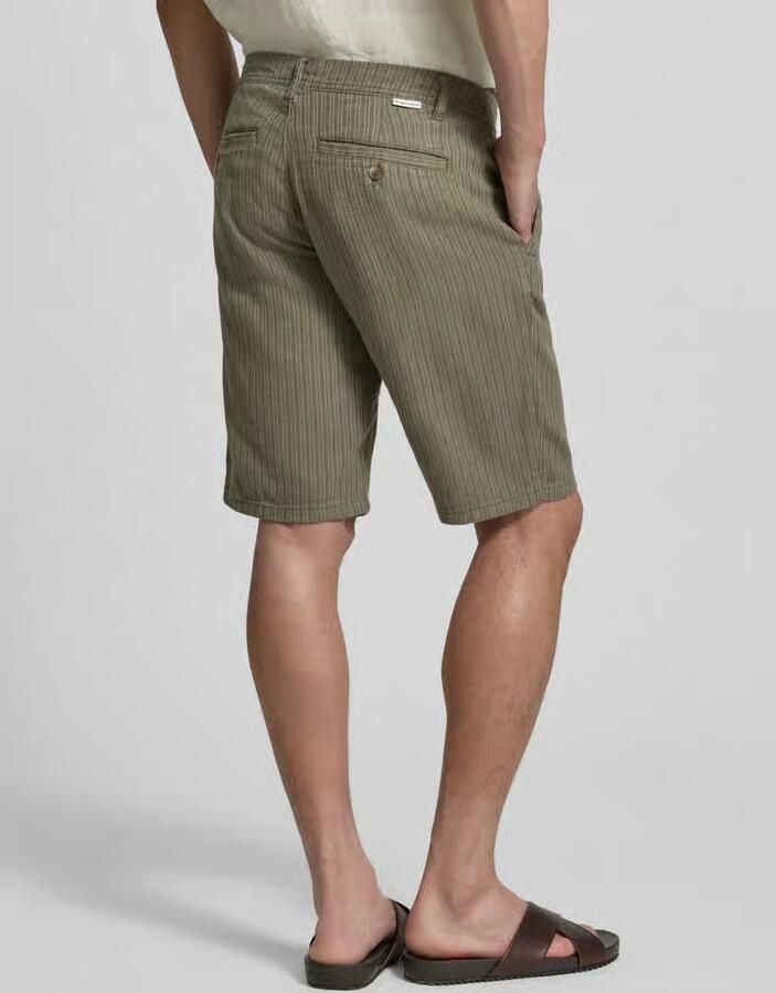 Tom Tailor regular fit linnen short van mix van katoen en linnen - Foto 2