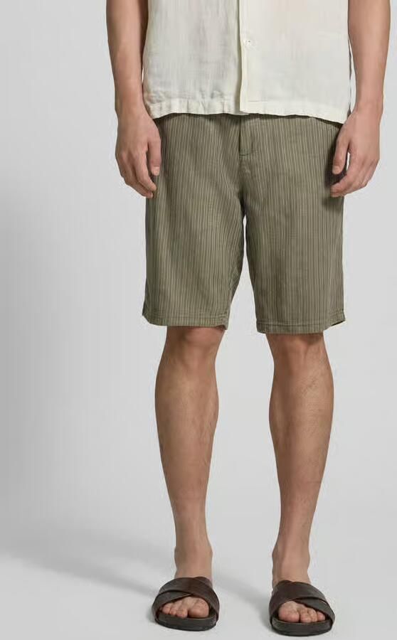 Tom Tailor regular fit linnen short van mix van katoen en linnen - Foto 3