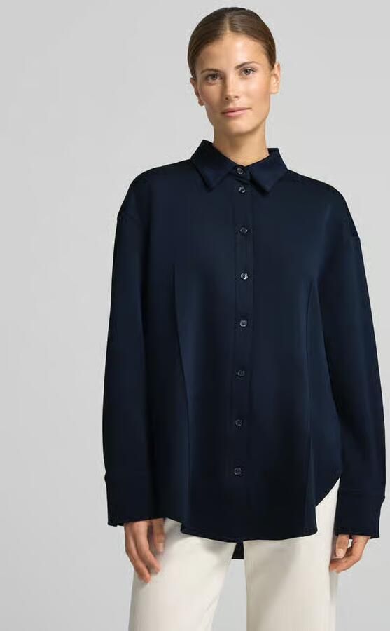 Tom Tailor Loose fit overhemdblouse van viscosemix - Foto 2