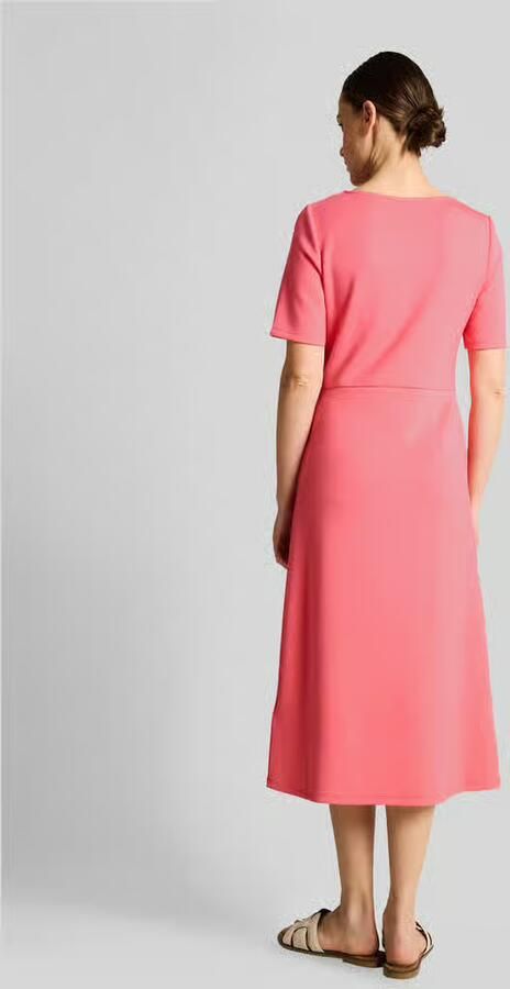 Tom Tailor regular fit midi-jurk met knoopdetail