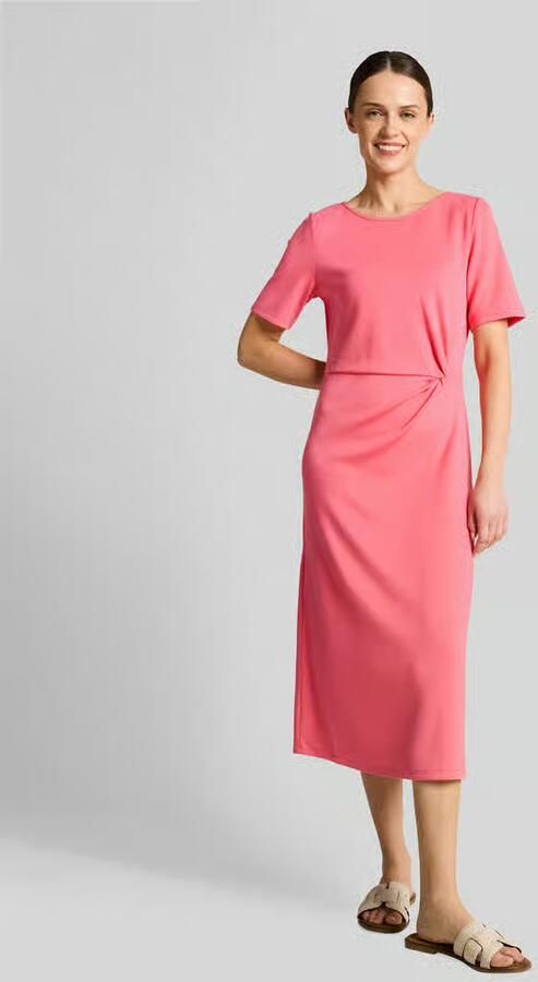 Tom Tailor regular fit midi-jurk met knoopdetail - Foto 3