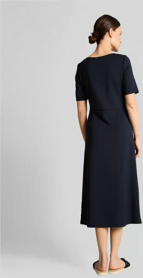 Tom Tailor regular fit midi-jurk met knoopdetail