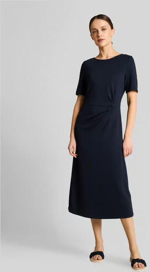 Tom Tailor regular fit midi-jurk met knoopdetail - Foto 3