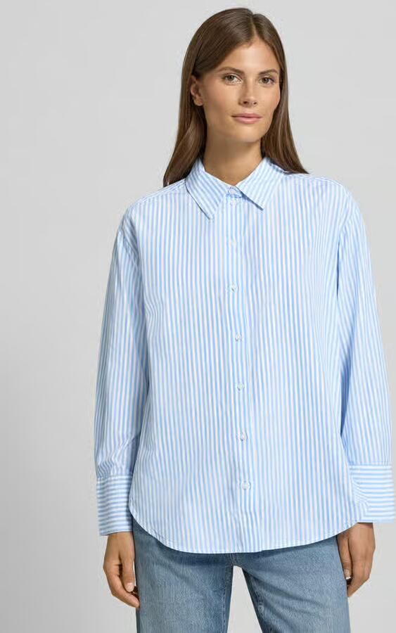 Tom Tailor Regular fit overhemdblouse van een mix van lyocell en katoen - Foto 2