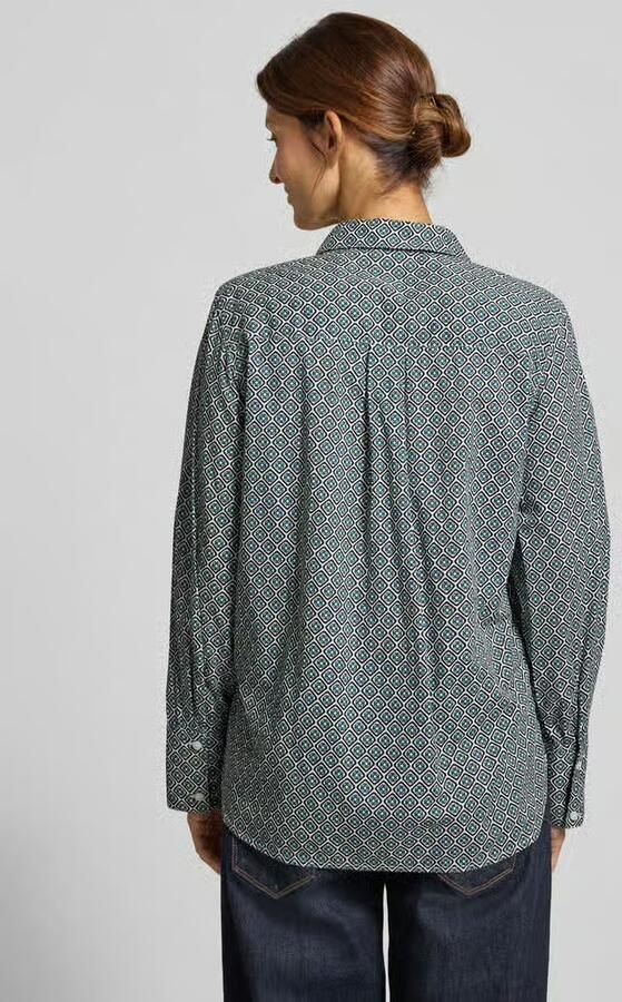 Tom Tailor Regular fit overhemdblouse van katoenmix