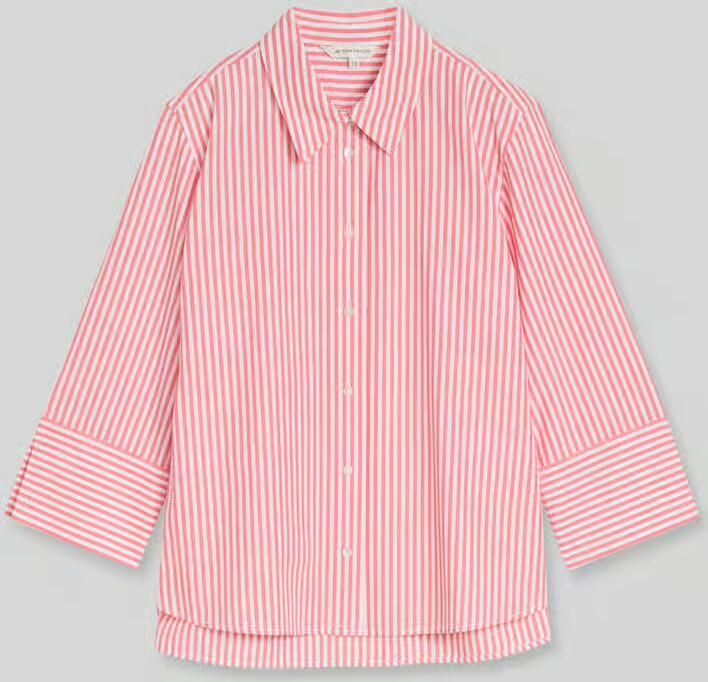 Tom Tailor regular fit overhemdblouse van mix van katoen en lyocell - Foto 2