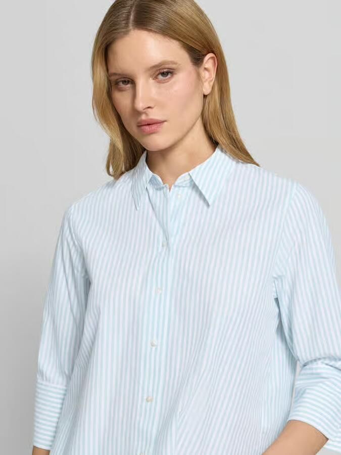 Tom Tailor regular fit overhemdblouse van mix van katoen en lyocell