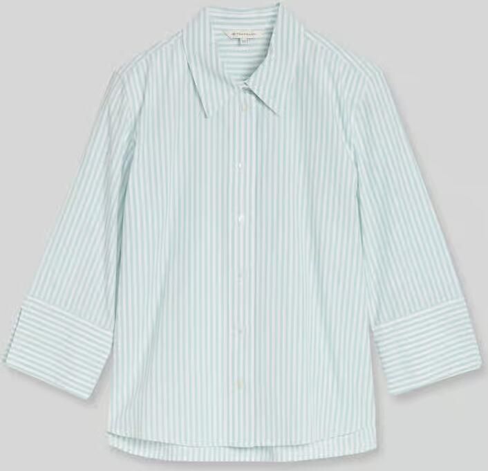 Tom Tailor regular fit overhemdblouse van mix van katoen en lyocell - Foto 2
