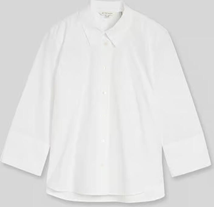 Tom Tailor regular fit overhemdblouse van mix van katoen en lyocell - Foto 2