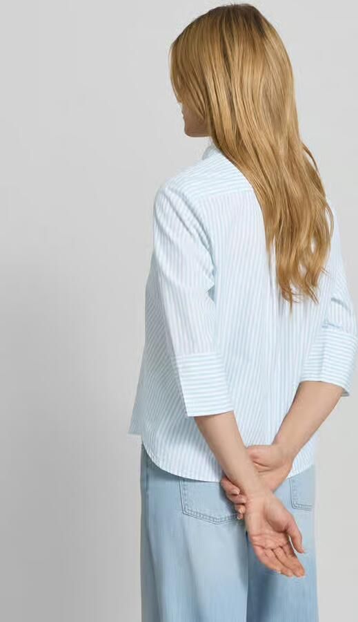 Tom Tailor regular fit overhemdblouse van mix van katoen en lyocell - Foto 3