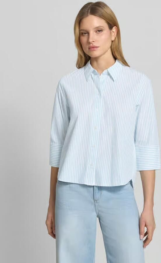 Tom Tailor regular fit overhemdblouse van mix van katoen en lyocell - Foto 2