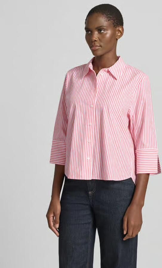 Tom Tailor regular fit overhemdblouse van mix van katoen en lyocell - Foto 3