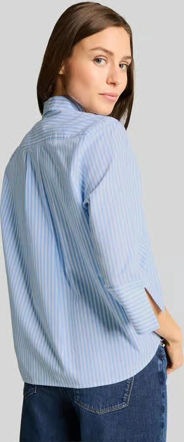 Tom Tailor regular fit overhemdblouse van mix van katoen en lyocell - Foto 3