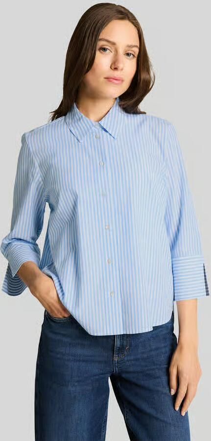 Tom Tailor regular fit overhemdblouse van mix van katoen en lyocell - Foto 2
