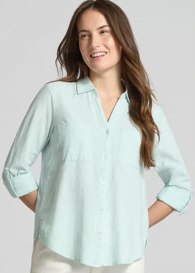 Tom Tailor Regular fit overhemdblouse van puur katoen - Foto 2