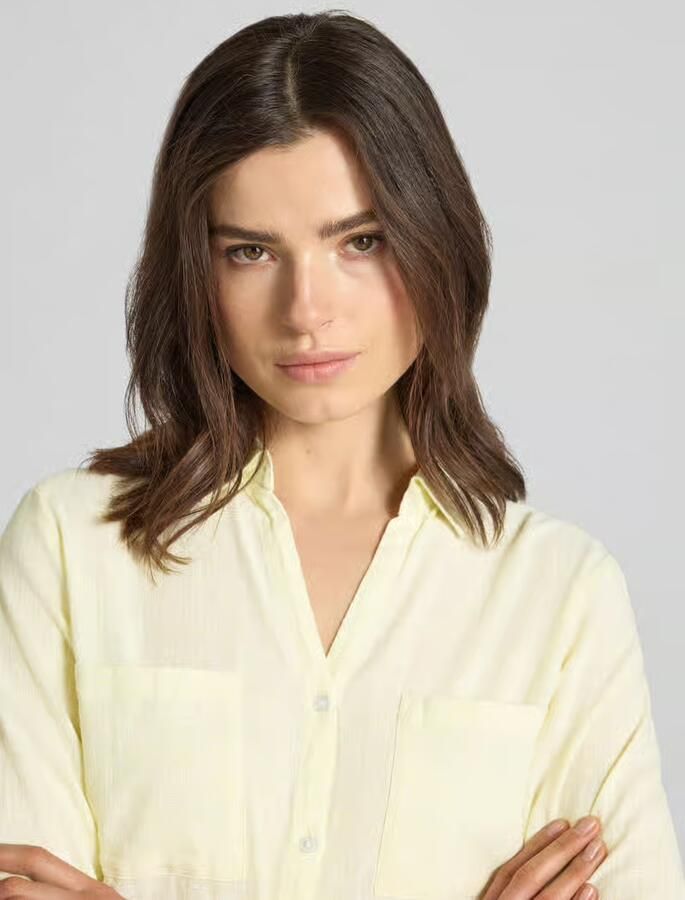 Tom Tailor Regular fit overhemdblouse van puur katoen