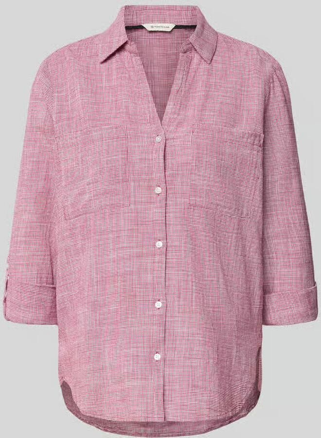 Tom Tailor Regular fit blouse met lange mouwen van puur katoen - Foto 4