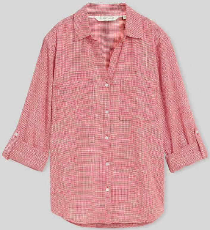 Tom Tailor regular fit overhemdblouse van puur katoen - Foto 2