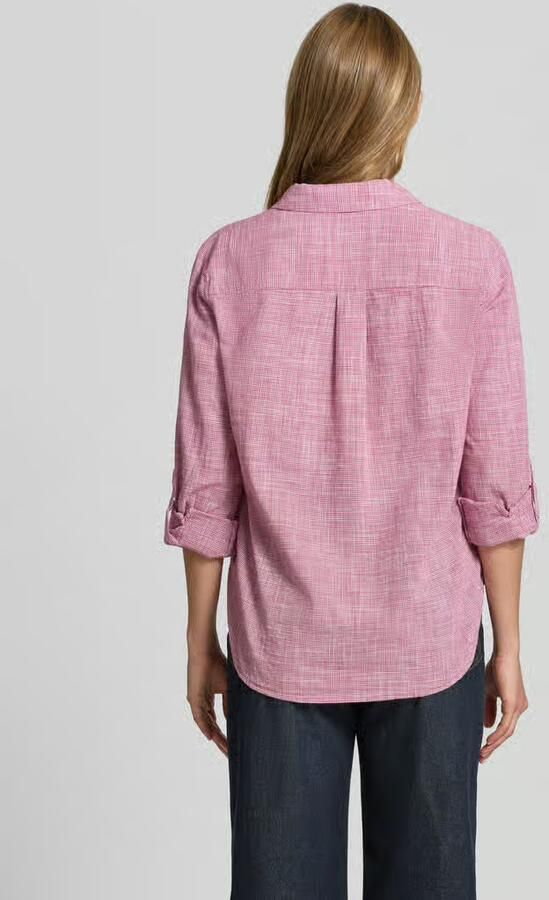Tom Tailor Regular fit blouse met lange mouwen van puur katoen