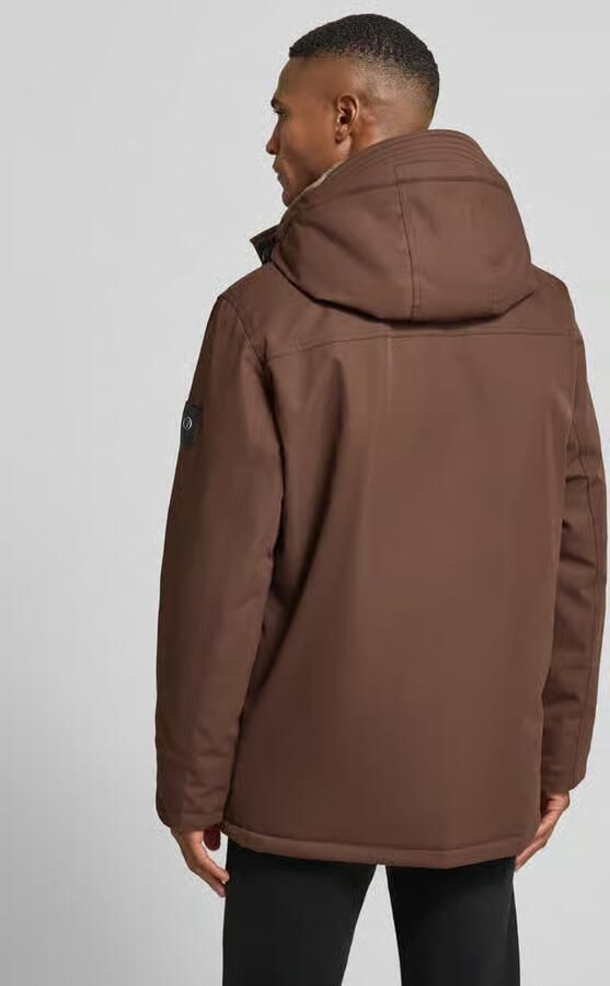Tom Tailor Regular fit parka met voering van capuchon van imitatiebont