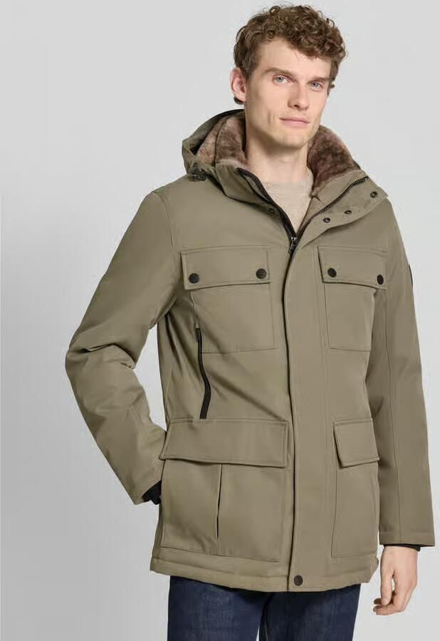 Tom Tailor Regular fit parka met voering van capuchon van imitatiebont - Foto 2