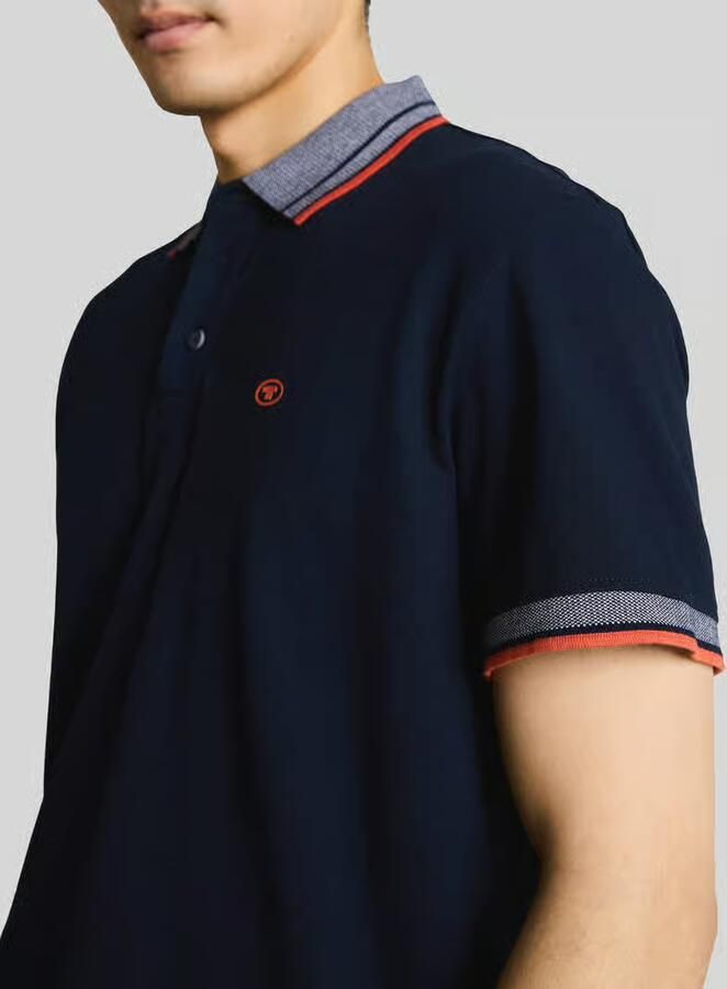 Tom Tailor regular fit poloshirt met contrastkraag