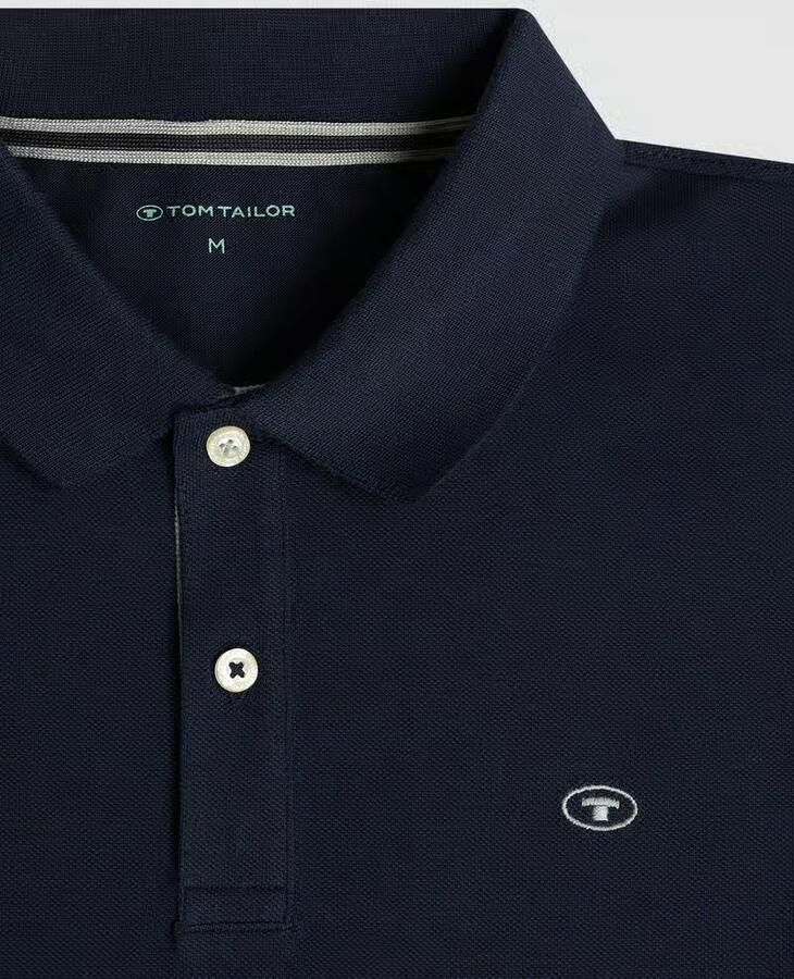 Tom Tailor Regular fit poloshirt met logostitching model 'BASIC'