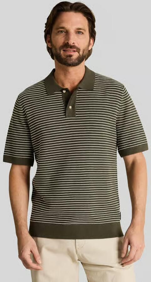 Tom Tailor regular fit poloshirt van een katoen in gebreide look - Foto 3