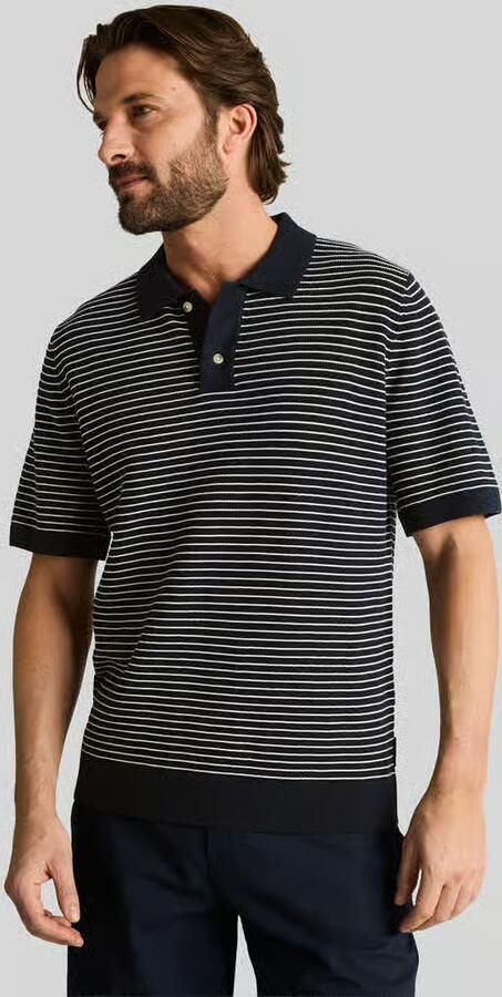 Tom Tailor regular fit poloshirt van een katoen in gebreide look - Foto 3